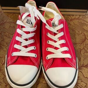Converse Red and White Athletic Shoes